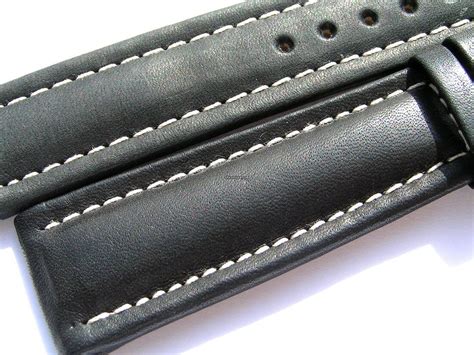 Breitling UTC Band 22mm Kalb schwarz black Strap für 